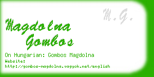 magdolna gombos business card